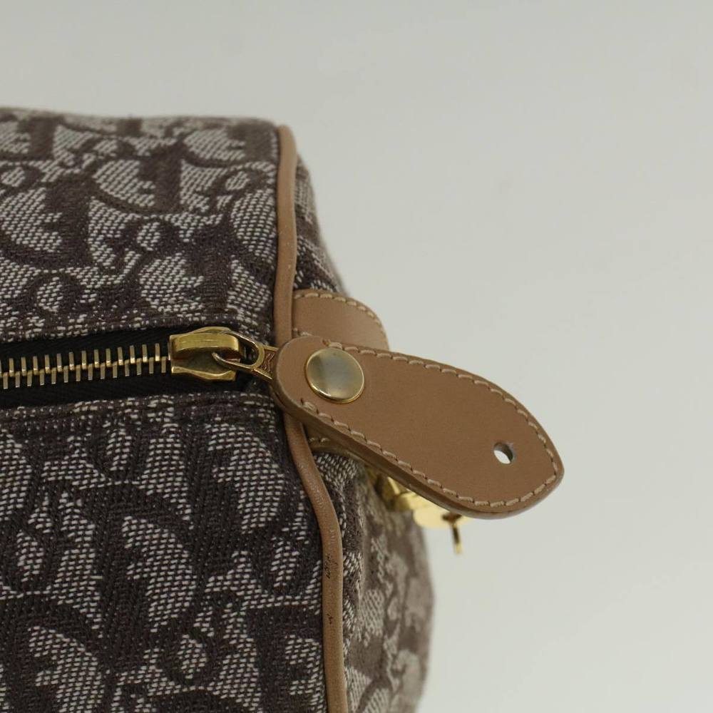 CHRISTIAN DIOR Trotter Canvas Boston Bag Beige Brown Auth 58623 - Picture 15 of 16